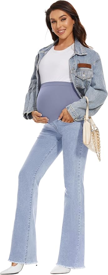 GLAMIX Women's Stretch Maternity Bootcut Jeans - Image 5