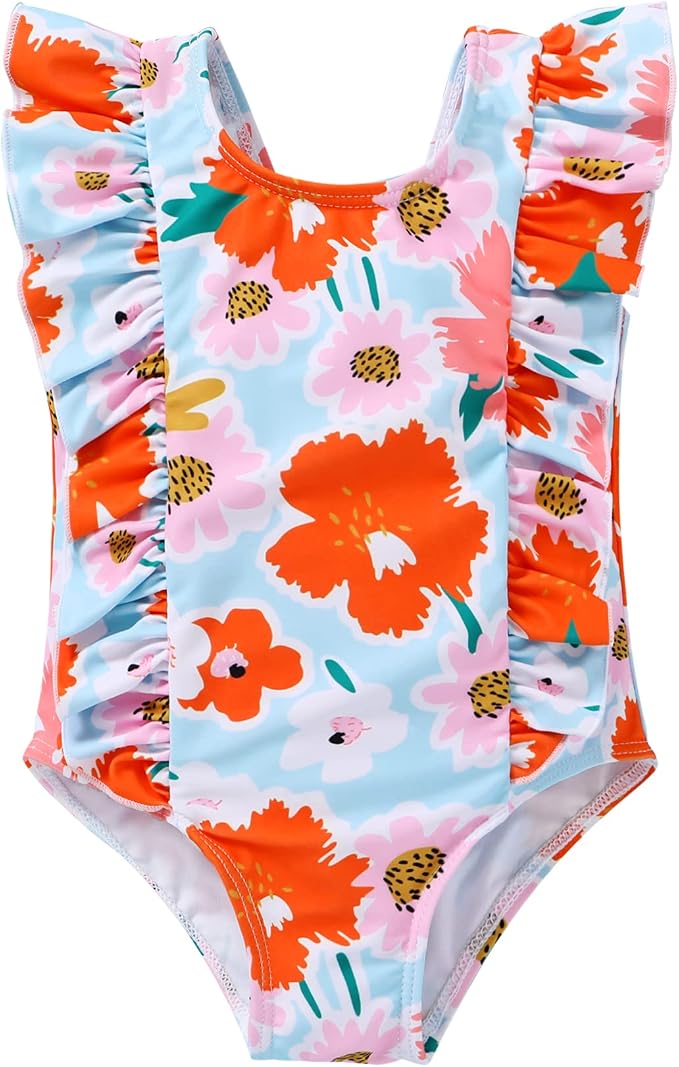 Newborn Baby Girl Ruffle Swimsuit Infant Toddler One Piece Floral Bikini Beach by MAMAMI