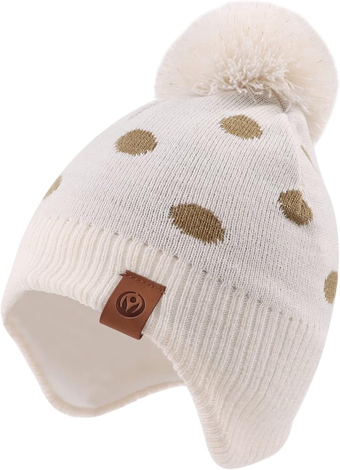 JANGANNSA Knitted Baby Hat Scarf Set Winter Warm Boys Girls Beanie Fleece by JANGANNSA
