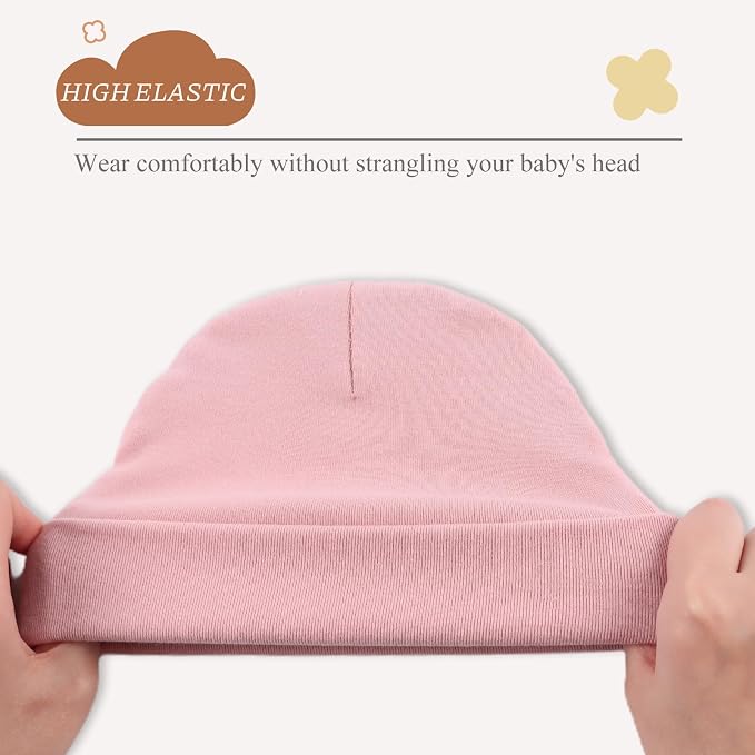 Bamery Cotton Baby Girl Hat Preemie Boys Beanie Newborn Hospital Hats Winter - Image 4
