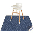Blissful Diary Baby Splat Mat for Under High Chair, 50.4 x 50.4 Inch Wipeable by ForEveryBabysBetterLife