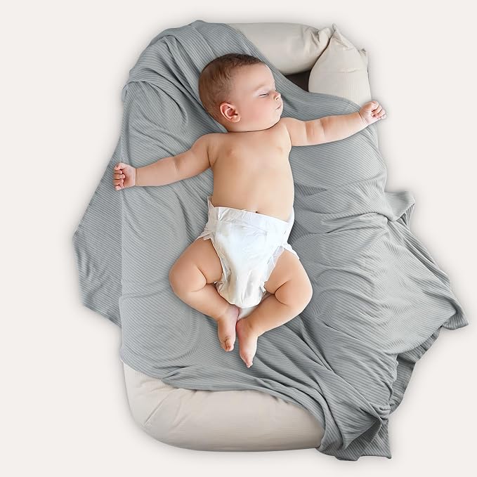 Jersey Swaddle Blanket, Ultra Soft Stretchy Receiving Blanket, Newborn Swaddle - Image 7