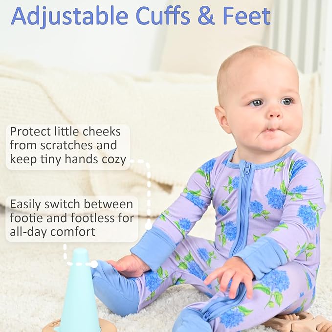 LollyBanks Baby Pajamas, 2-Way Zipper Romper, 95% Viscose Made from Bamboo and - Image 5
