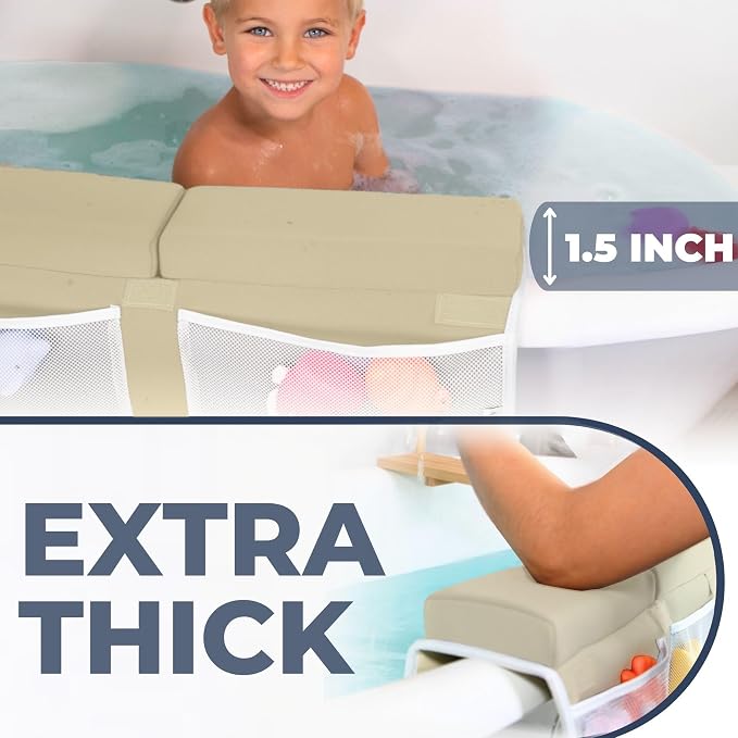 Comfortable Baby Bath Kneeler and Elbow Rest Pad Set – Thick Memory Foam Bath - Image 4