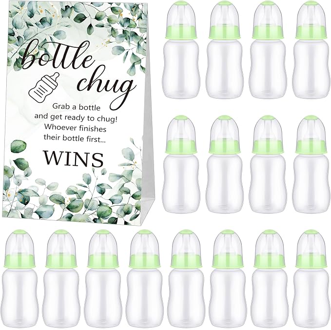 TrelaCo Bottle Chug Baby Shower Game 20 Pcs Baby Bottles Shower Favor by TrelaCo