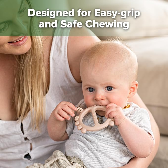 Haakaa Silicone Crab Baby Teether, Teething Toys, 360°Baby Toothbrush Head - Image 5