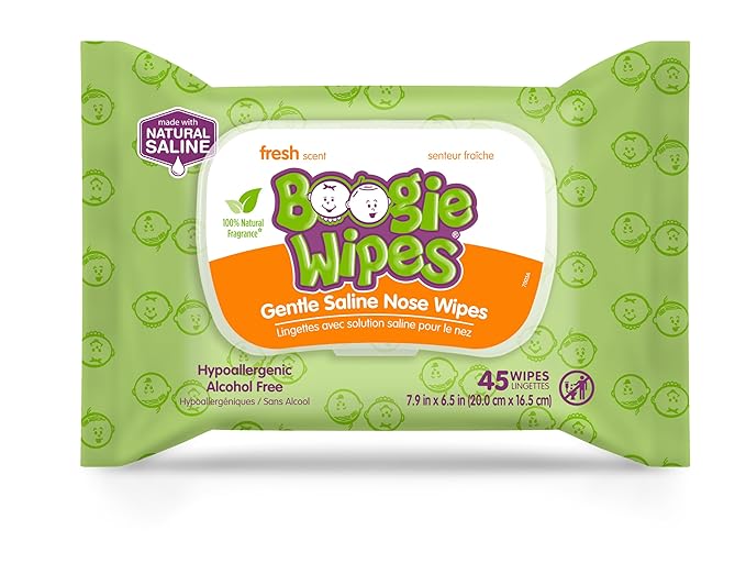 Baby Saline Wipes by Boogie for Face, Body & Nose, Made by BoogieBrand