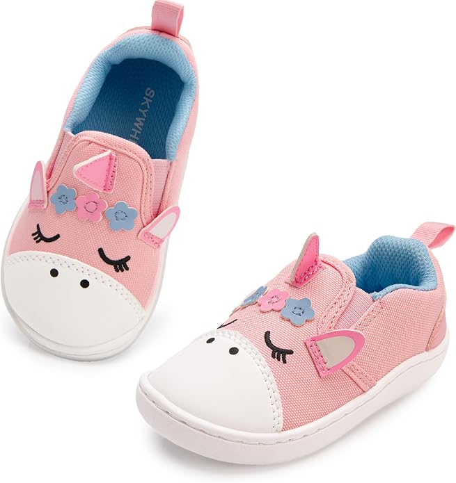 SKYWHEEL Toddler Slip On Shoes Wide Toe Box Barefoot Casual Canvas Walking - Image 6