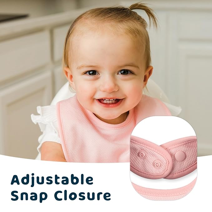 Tiny Twinkle 8 Pack Baby Bibs for Drooling and Teething – Waterproof & - Image 3