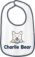 Personalized Baby Bib – Soft Cotton Terry, Cute Jindo Dog Design by SmilingJindo