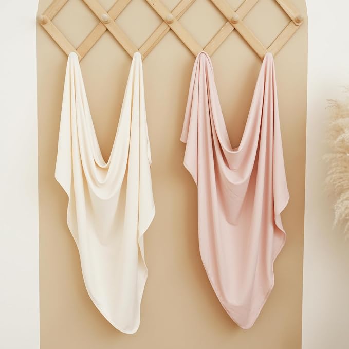 Konssy Knit Baby Blanket 2 Pack, Soft Ribbed Swaddle Receiving Blankets - Image 5