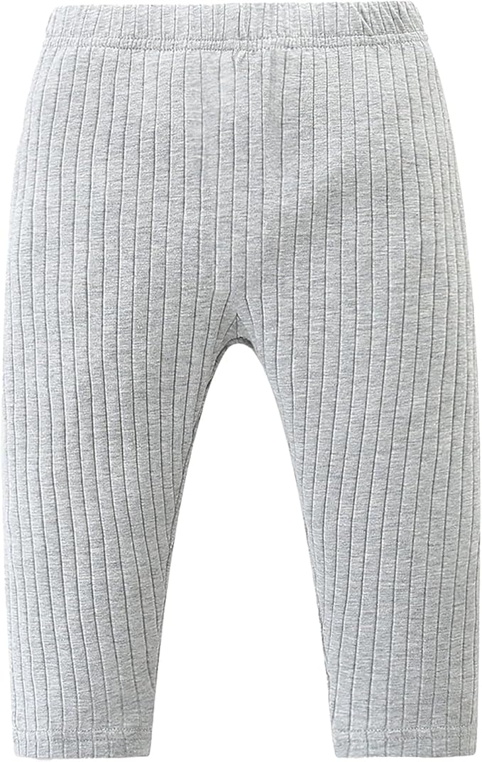Baby and Toddler Girl's 5 Pack Cotton Ribbed Pull On Pants Leggings 0-4 Years - Image 6