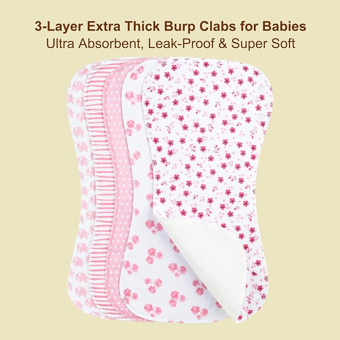 2-in-1 Burp Cloths and Baby Bibs - Image 3