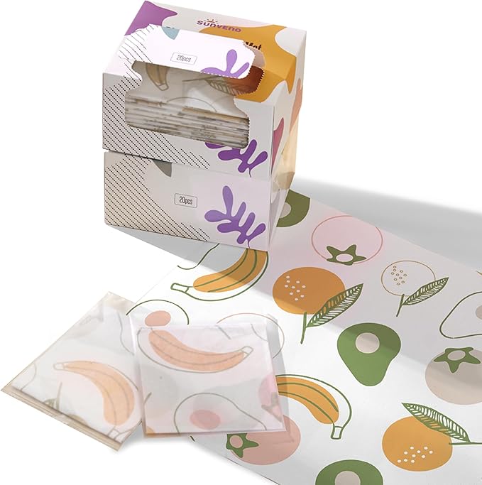 SUNVENO Disposable Baby Placemats – 40 Individually Wrapped Table Mats by SUNVENO