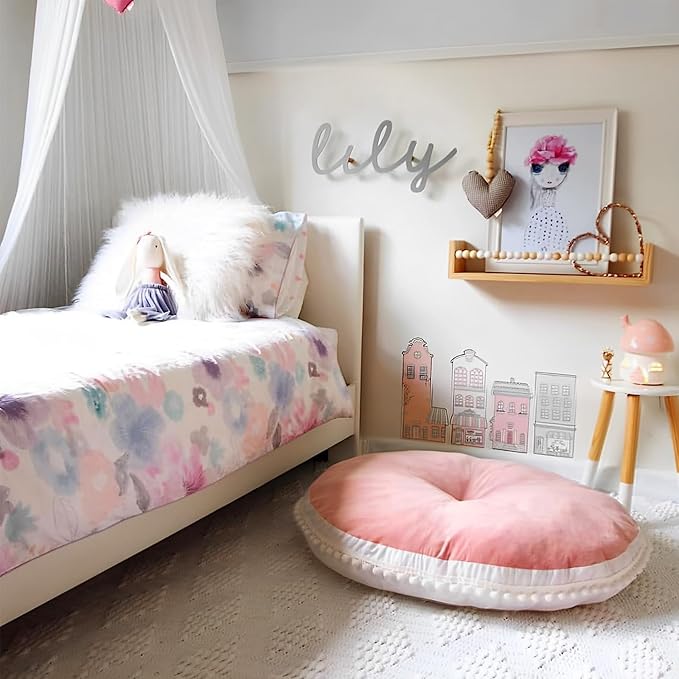 Large Floor Pillow Kids Round Floor Cushion Seating, 35 inches Big Circle Pillow - Image 3