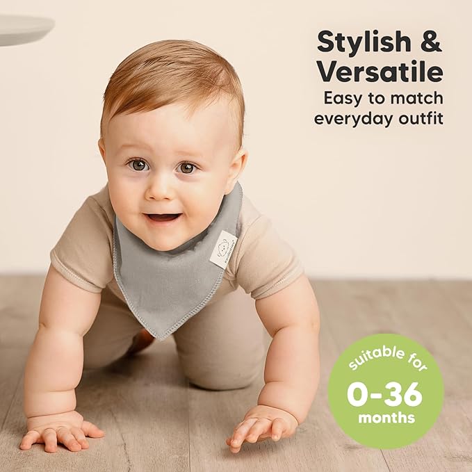 8-Pack Organic Baby Bandana Bibs - Image 4
