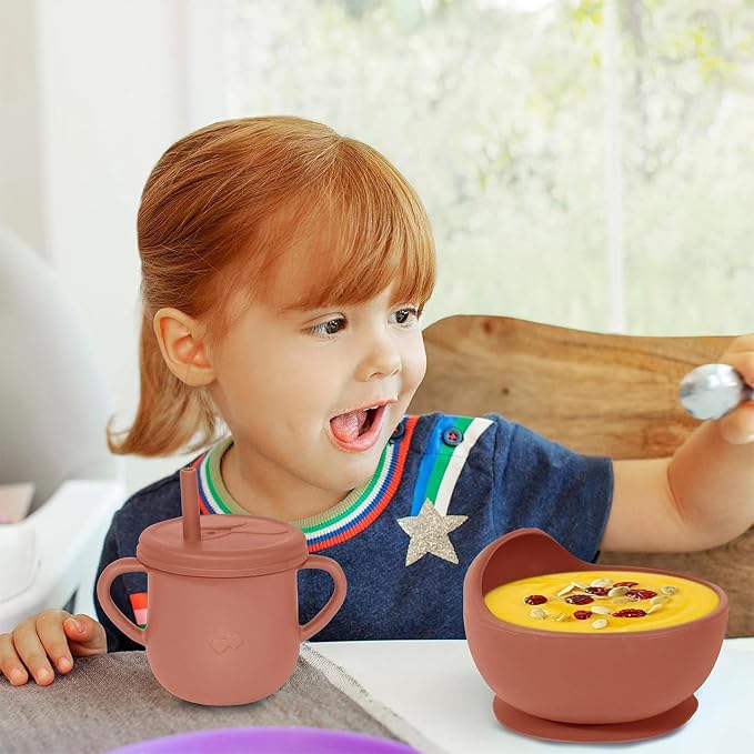 100% Silicone Baby Feeding Set, BPA Free Baby Dishes Set - Image 7