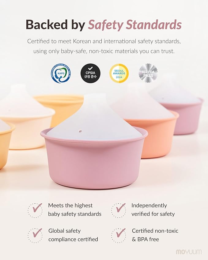 Moyuum Silicone Microwave Steamer | Made in Korea, Baby Food Maker Bowl - Image 7