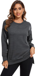 Smallshow Women's Nursing Tops Sweatshirt Long Sleeve Side Split Breastfeeding by Smallshow