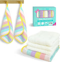 VOOVA & MOVAS 6 Pack 100% Cotton Baby Washcloths | 12x12 Inches | Highly by VOOVAMOVAS