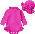 YOUNGER TREE Infant Baby Girls Swimsuit Long Sleeve Swimsuits One Piece by YOUNGERTREE