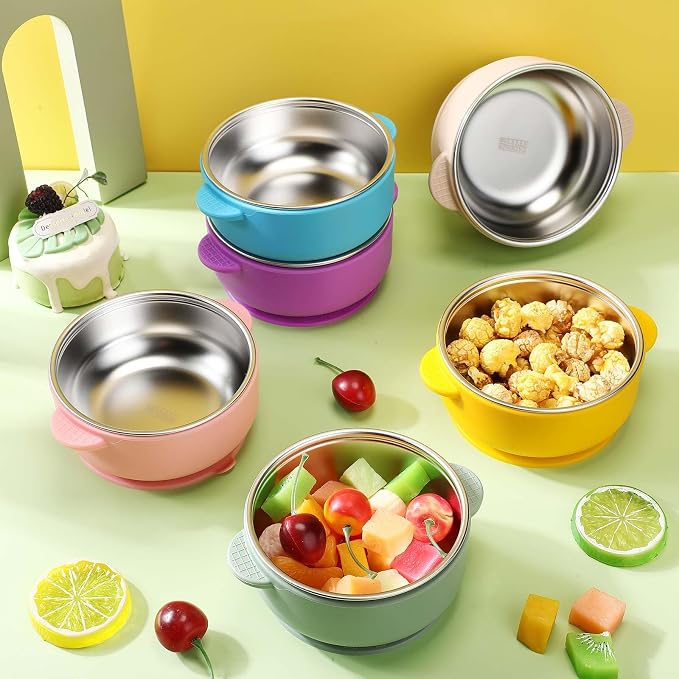 Nuogo 6 Pcs Stainless Steel Baby Bowls - Image 2