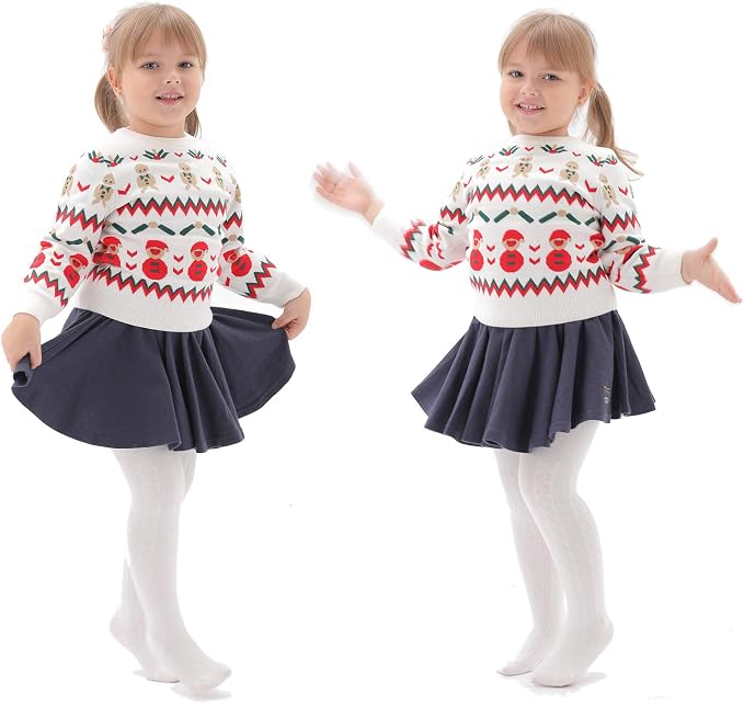 EPEIUS Baby Girl Tights Thick Cable Knit Leggings Stockings Cotton Pantyhose - Image 5