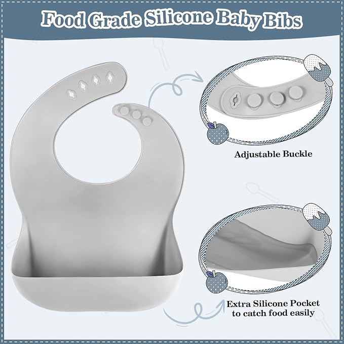 Silicone Baby Feeding Set 10 Pcs Baby Led Weaning Supplies Suction Bowl Divided - Image 6