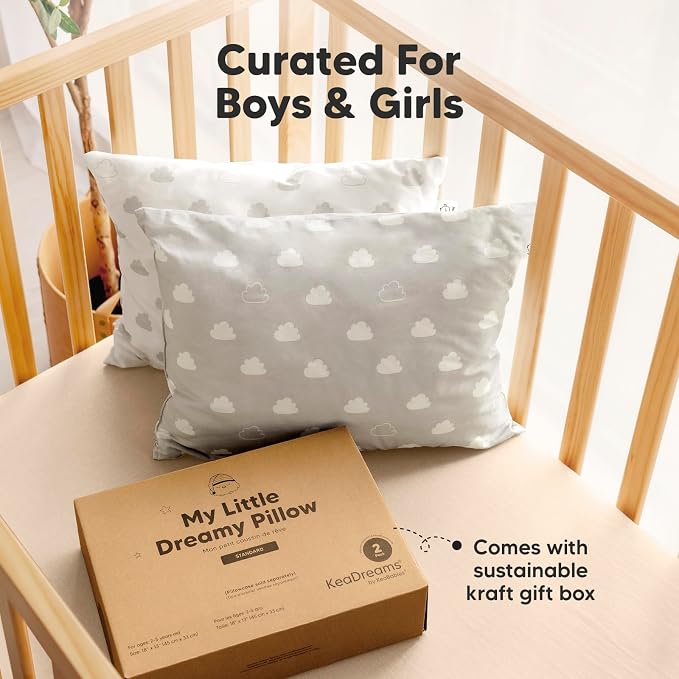 KeaBabies 2-Pack Toddler Pillow 13x18 - Image 9