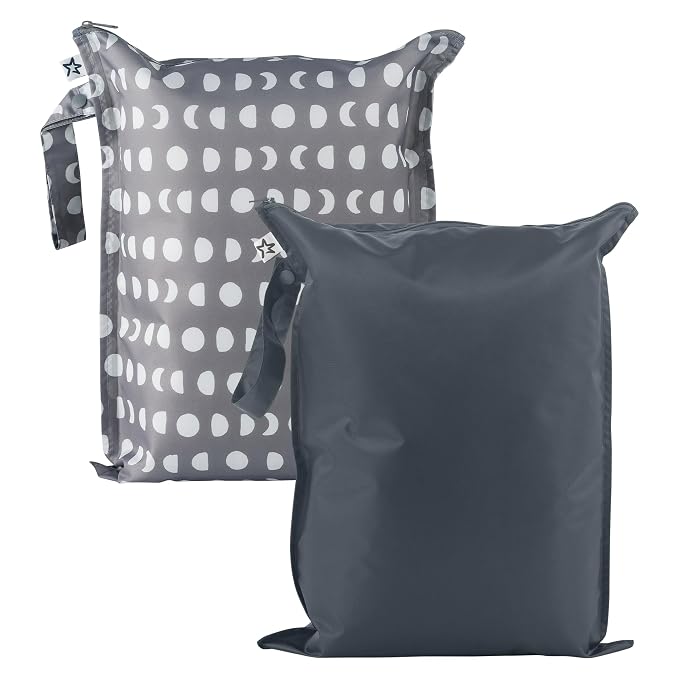 Tiny Twinkle Wet Dry Bag – 2 Pack Reusable Waterproof & Mess Proof Wet Bags by TinyTwinkle
