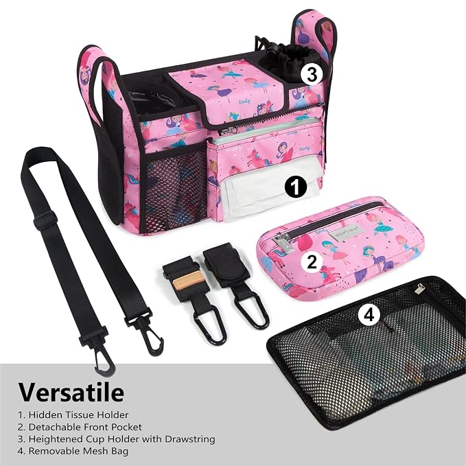 TOPDesign Universal Baby Stroller Organizer, Stroller Caddy - Image 2