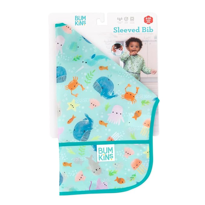 Bumkins Bibs, Baby and Toddler Girls and Boys 6-24 Months, Long Sleeve - Image 6