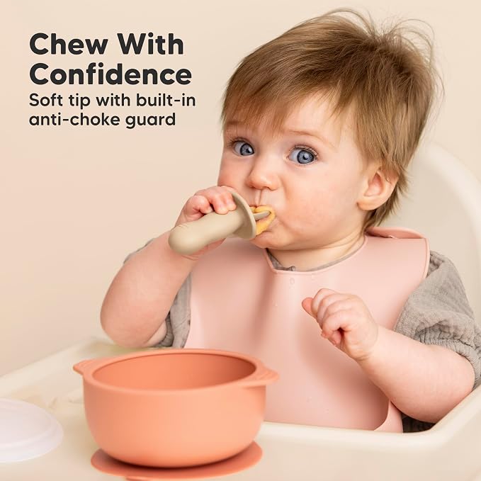 KeaBabies 4-Pack Silicone Baby Spoons and Forks Set - Image 4