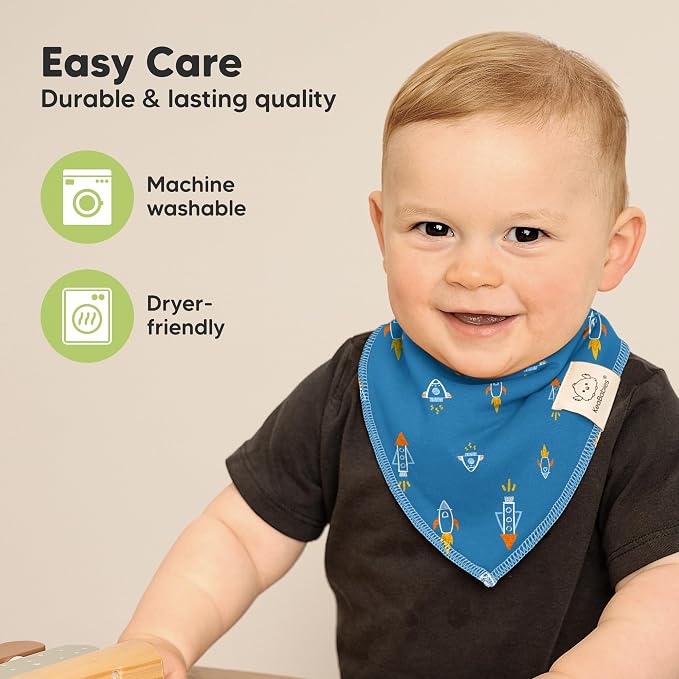 10-Pack Organic Baby Bandana Bibs - Image 7