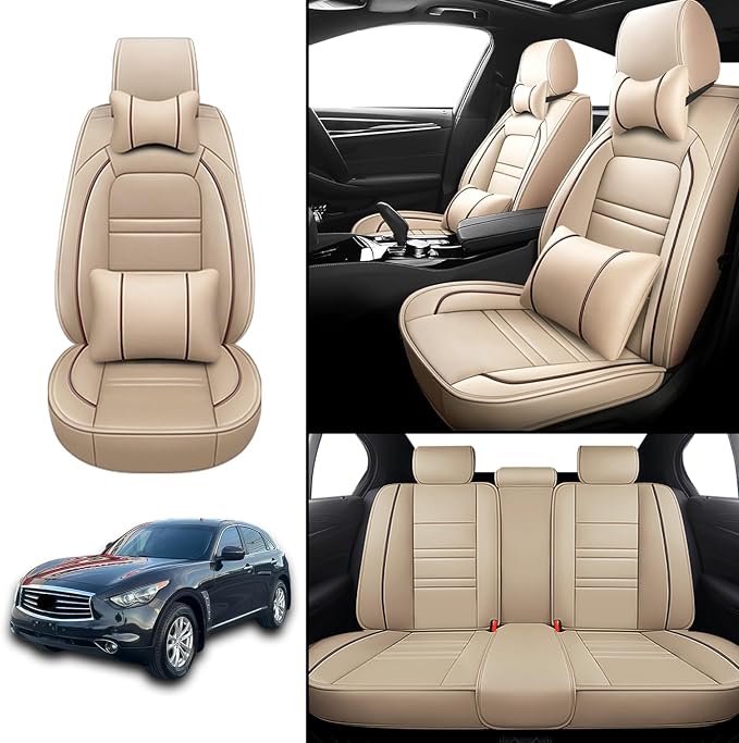 Car Seat Covers for Infiniti fx35 2003-2012 | 5-Seats Seat Covers, Waterproof - Image 2