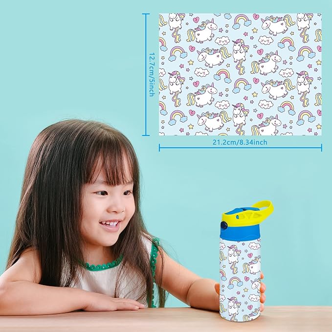 Kids Sublimation Tumbler, 12oz Sublimation Water Bottle Blanks, Straight - Image 5