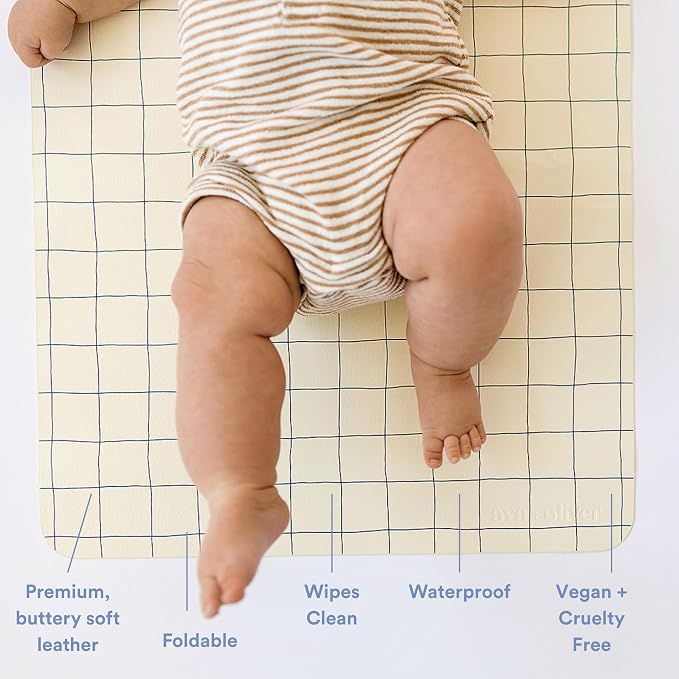 Ava + Oliver Vegan Leather Baby Changing Mat - Image 4