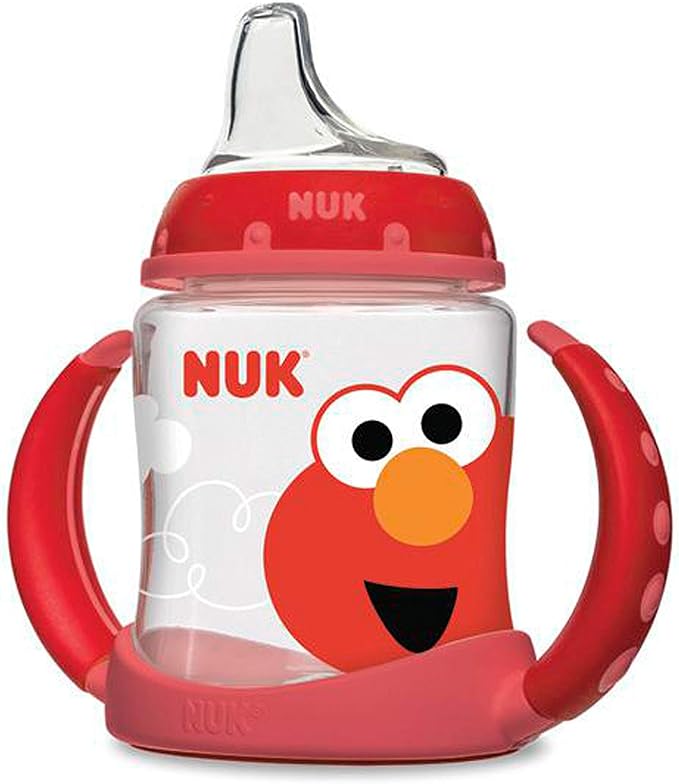 NUK Sesame Street Learner Cup, 5 Ounce Elmo – BPA Free, Spill Proof Sippy Cup by NUK