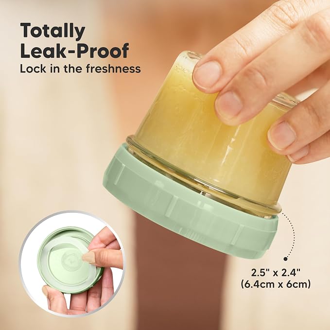 KeaBabies 6pk 4oz Glass Baby Food Containers - Image 2