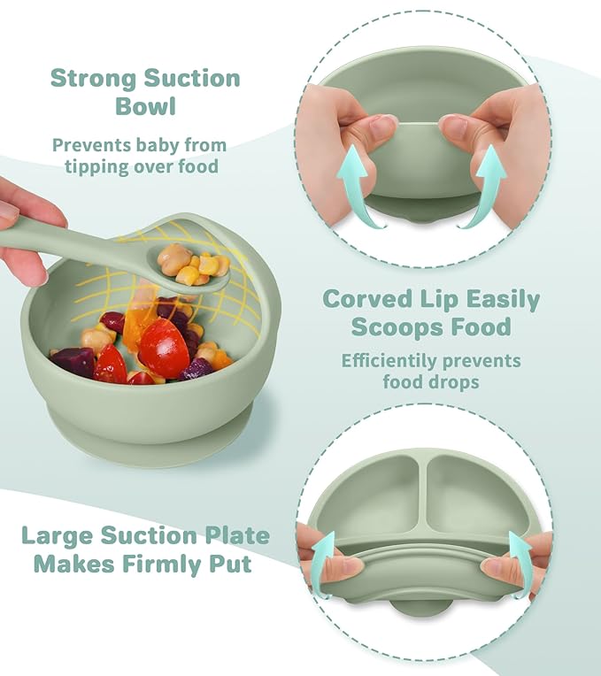 Silicone Baby Feeding Set, Travel Bag - Image 4