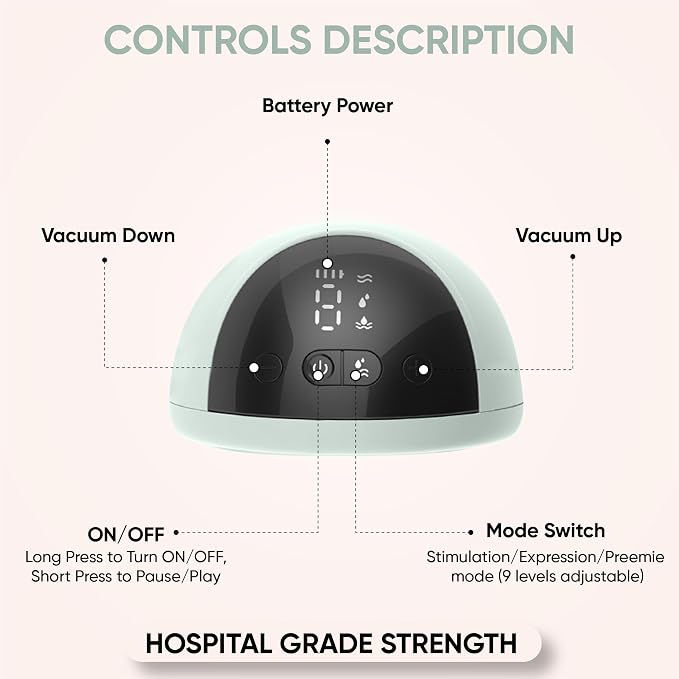Zomee Fit Wearable Breast Pump, Hands Free, Discrete Electric Double Breast Pump - Image 6