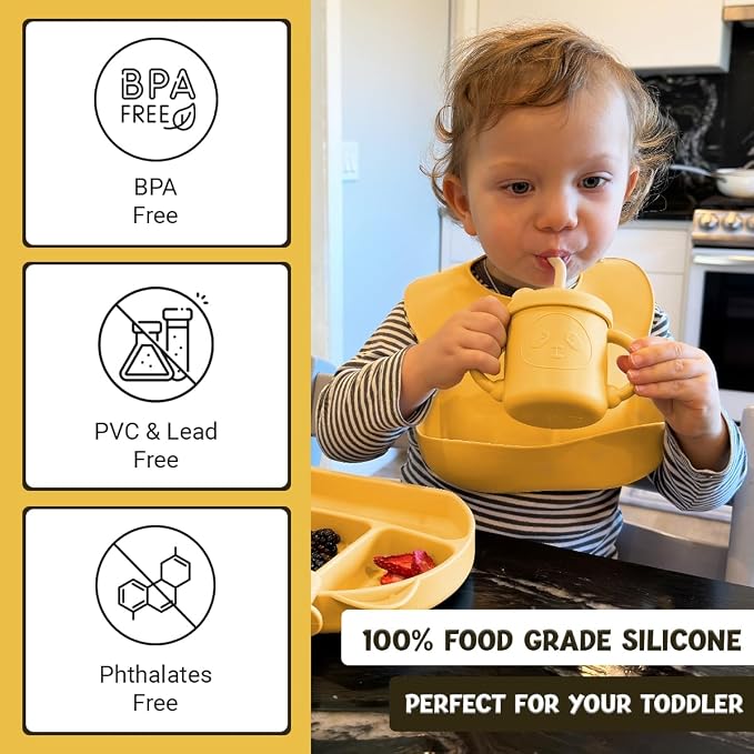 JEVASO Silicone Baby Feeding Set, Baby Led Weaning Supplies, Baby Self Feeding - Image 3