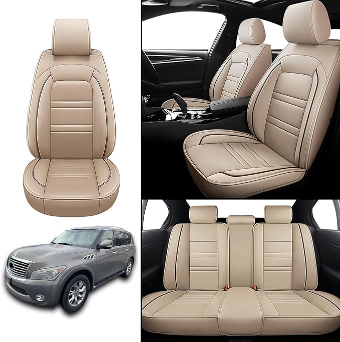 Seat Covers for Infiniti qx56 2004-2013 | 5-Seats Leather Seat Covers - Image 2