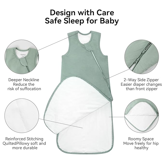 BubblePanda Rayon Made from Bamboo Sleep Sack 18-24 Months 0.5 Tog Soft - Image 3