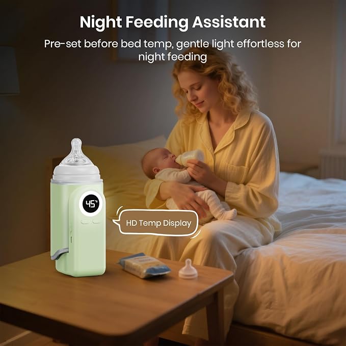 Portable Bottle Warmer for Travel, Precise Temperature Milk Warmer, 10000mAh - Image 7