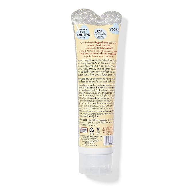 California Baby Calendula Cream | 100% Plant-Based Moisturizer | Soothing - Image 2
