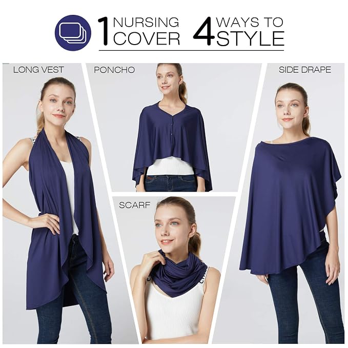 Nursing Cover & Baby Nursing Poncho, High Seat Cover, Stroller Cover, Shopping - Image 3