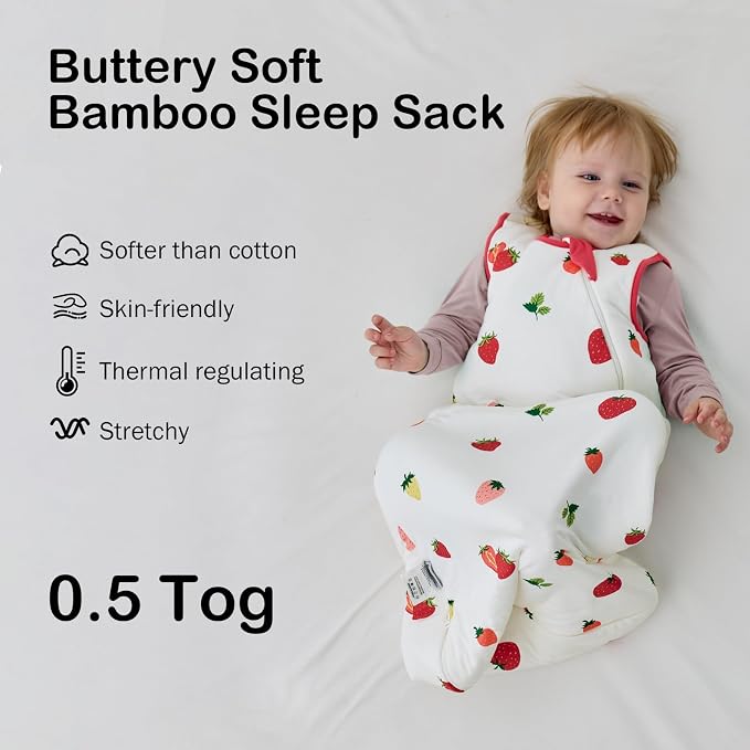 BubblePanda Rayon Made from Bamboo Sleep Sack 18-24 Months 0.5 Tog Soft - Image 2