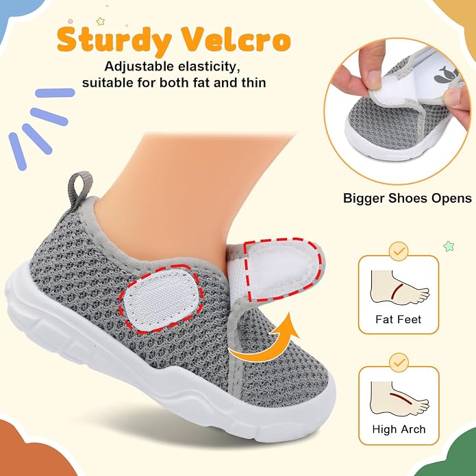 FEETCITY Baby Shoes Boys Girls First Walking Shoes Infant Sneakers Lightweight - Image 2