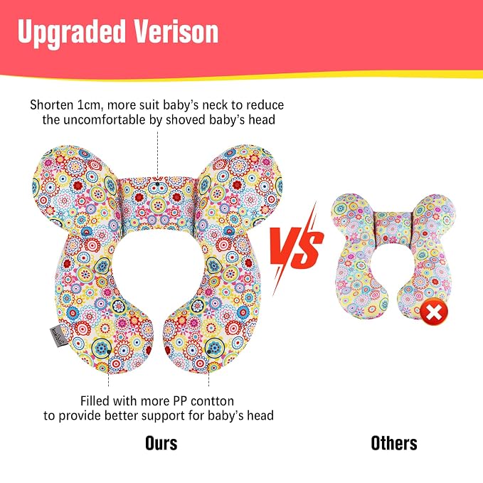 KAKIBLIN Baby Neck Pillow, Upgraded Baby Support Pillow, Baby Neck Support - Image 6